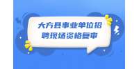 毕节事业单位招聘丨2022贵州毕节大方县事业单位招聘现场资格复审公告