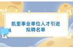 2022贵州凯里事业单位急需紧缺人才引进（赴贵阳市）拟聘名单公示